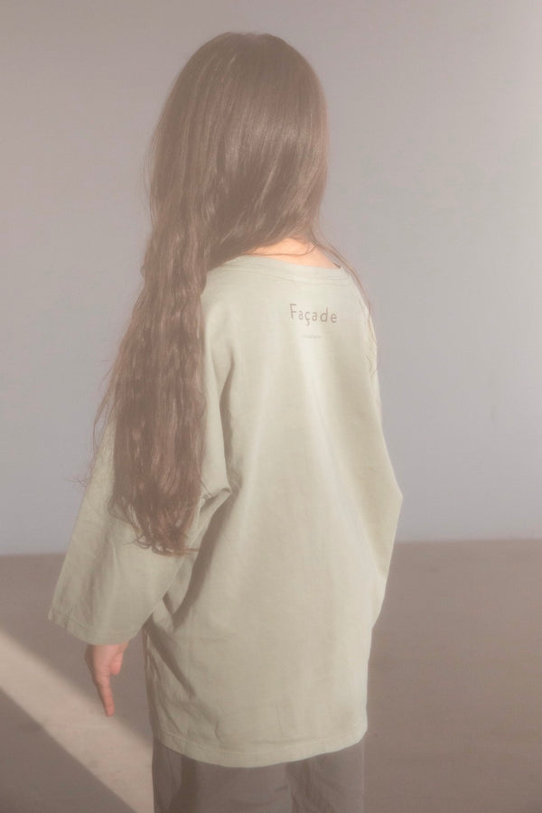 Quarter LS tee - sage