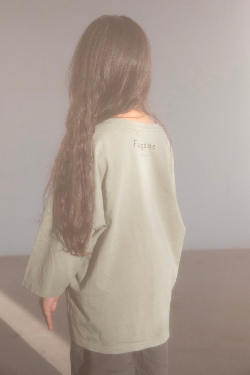Quarter LS tee - sage