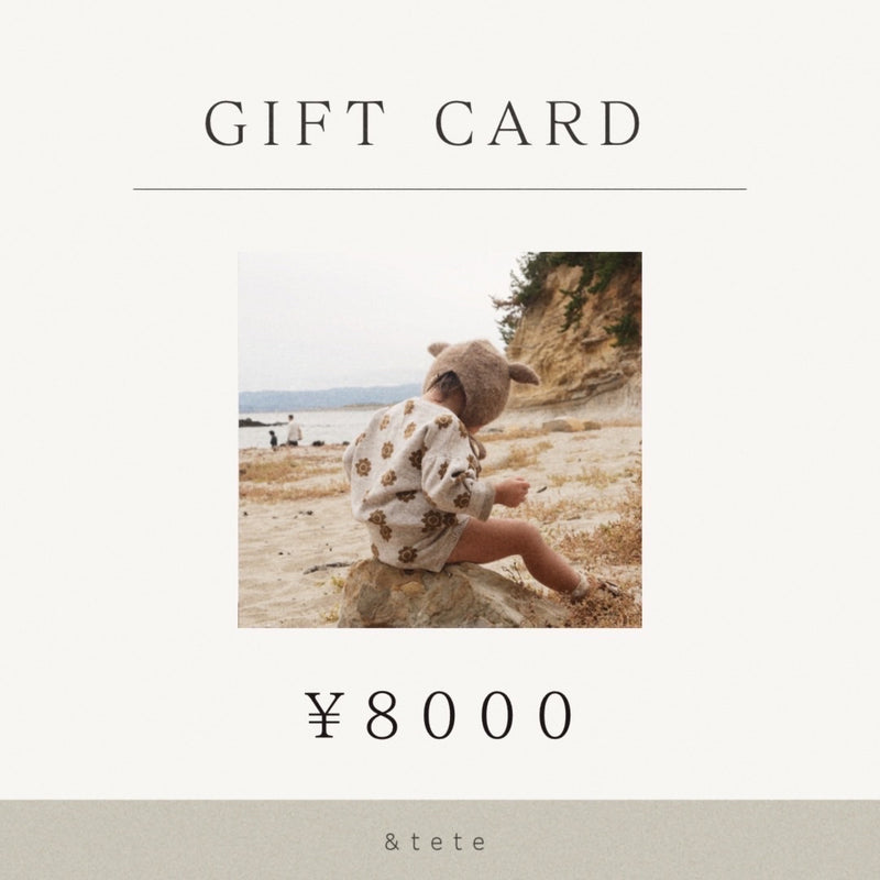 &tete online gift card 3000-10000yen
