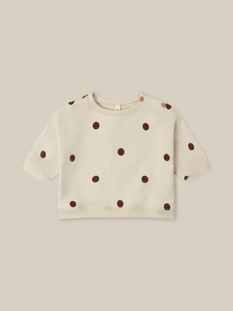 Undyed Cotton Dots Sweatshirt