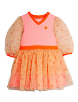 Dotted tulle dress -pink