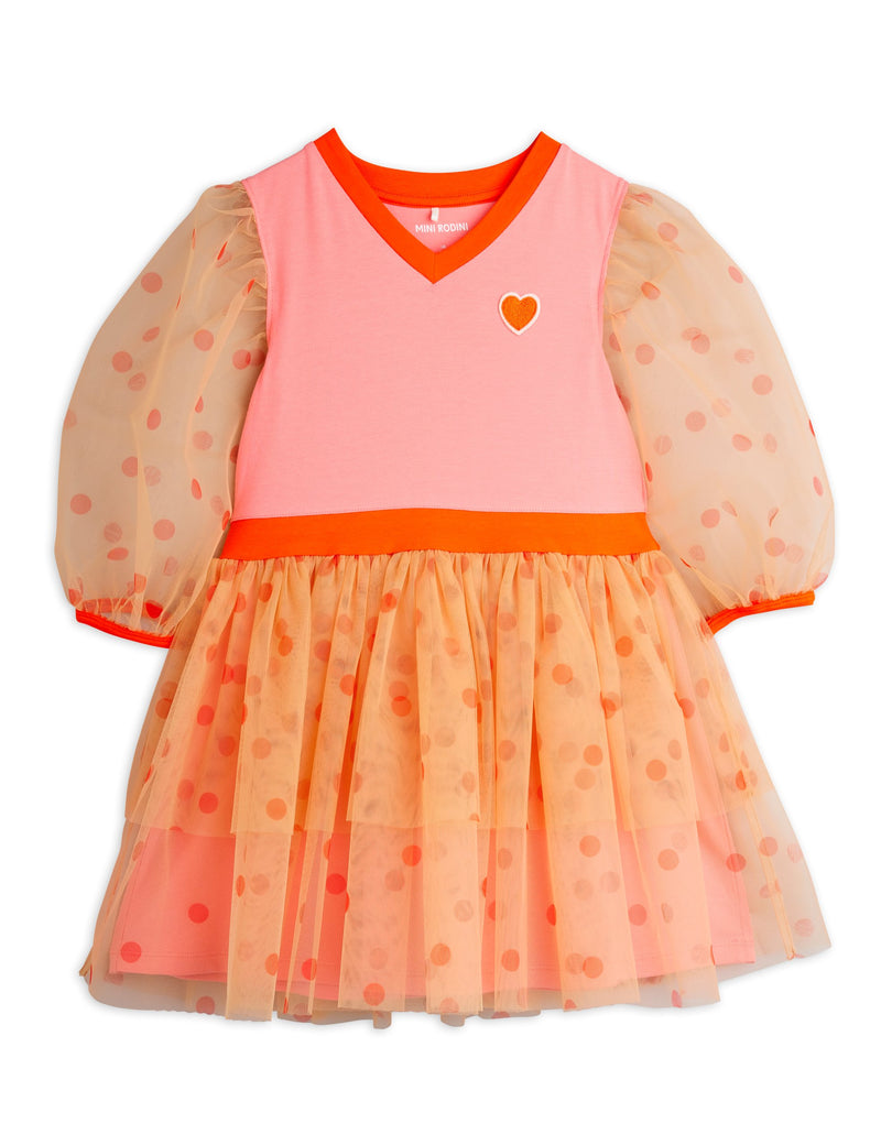 Dotted tulle dress -pink