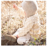 babytoly popcorn cardigan - natural (1-3y)