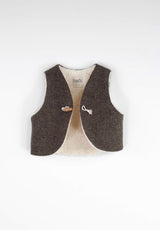 Brown woollen mini waistcoat