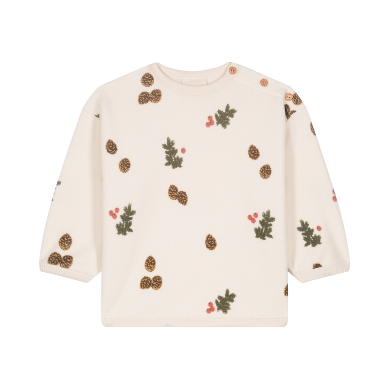 Xmas Capsule OURS POLAR SWEAT - ecru/pine branches