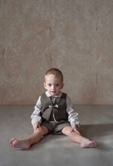 Brown woollen mini waistcoat