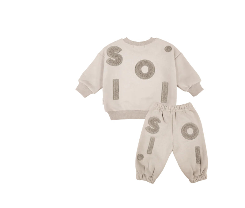 Kids Wooley Fleece Set - Beige