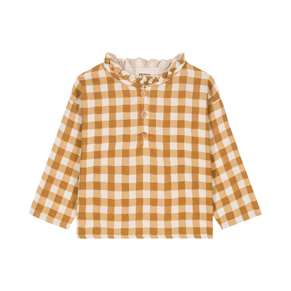 OLYMPE BLOUSE - caramel vichy