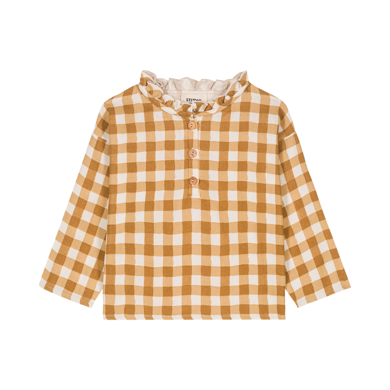 OLYMPE BLOUSE - caramel vichy