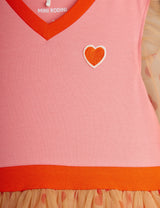 Dotted tulle dress -pink