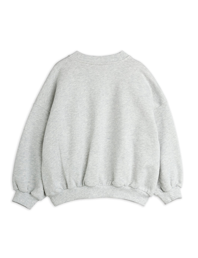 Bear chenille sweatshirt - Grey melenge