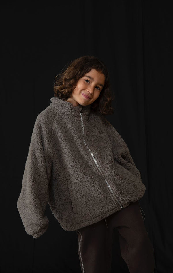 Tenka teddy fleece - stone