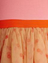 Dotted tulle dress -pink