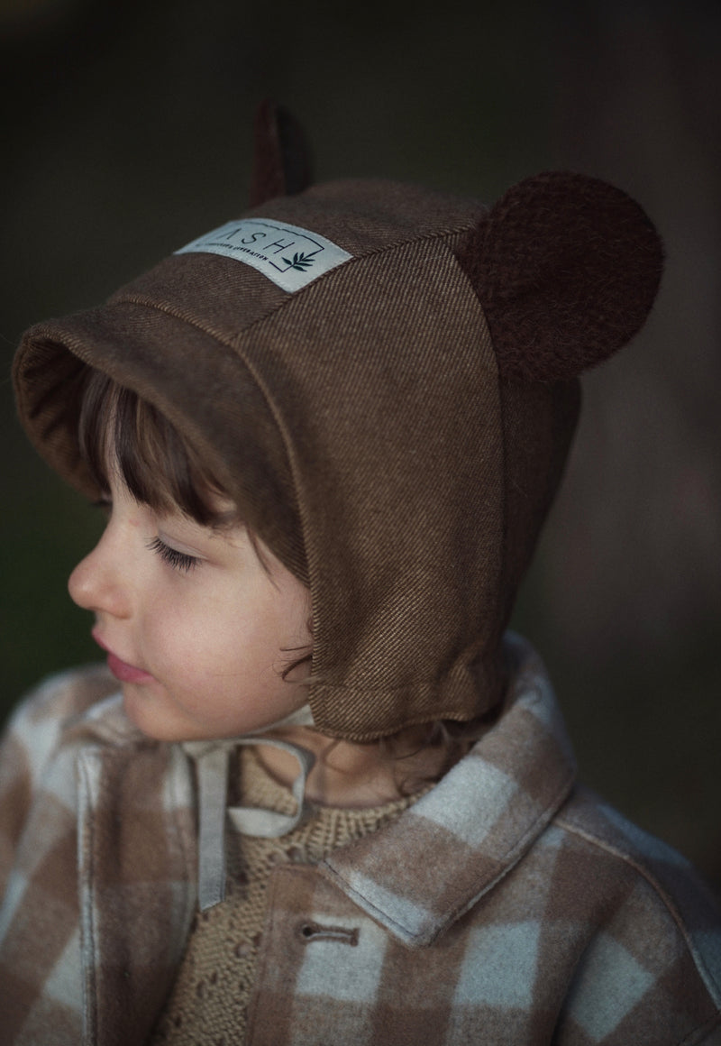 即納]ASH Bear bonnet - hazelnut (49cm) – andtete