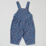 VINTAGE OVERALL DIXIE DAISY CORDUROY / BLUE RED