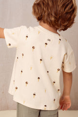 JERSEY COTON /Tshirt Essential -Off White/Ice Cream