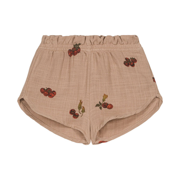 COTTON GAUZE / Shorts Georgette Nougat/Tomato