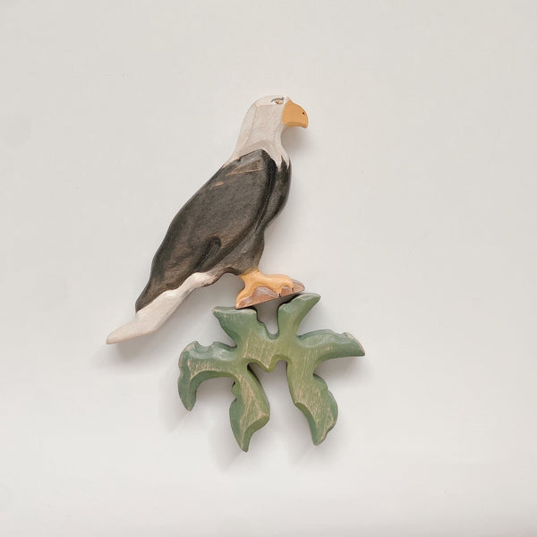 Wooden Bald Eagle Figurine